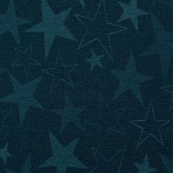 Baumwolljersey Fantastische Zauberwellten Sterne auf Petrol Kombi by Swafing
